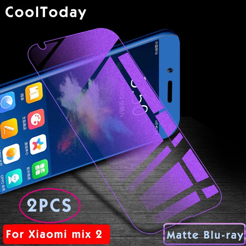 MIX2 Matte BL 2 шт./лот, защитная пленка для xiaomi mi Mix 2 S, матовое закаленное стекло для xiaomi mi x 2 S, Защита экрана для xiaomi mi x2 IIRROONN - Цвет: MIX2 Matte BL