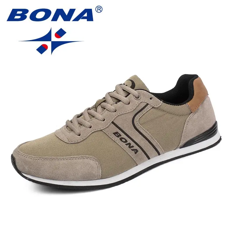 CAMEL BONA/Новинка; классические стильные мужские кроссовки на шнуровке; Мужская Спортивная обувь; уличные беговые кроссовки; замшевые кроссовки; - Цвет: CAMEL