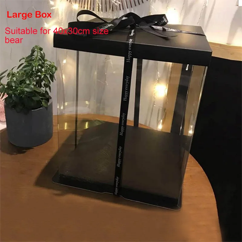 Large size box Розовый медведь, украшение для свадебной вечеринки, подарок на день Святого Валентина, милый мультяшный супер-подарок для подруги, подарок для ребенка, подарок для куклы - Цвет: Large size box