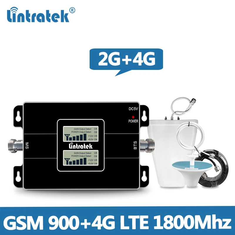 Lintretek GSM репитер 900 МГц 4G усилитель LTE 1800 2G сигнала повторитель DCS двухдиапазонный @