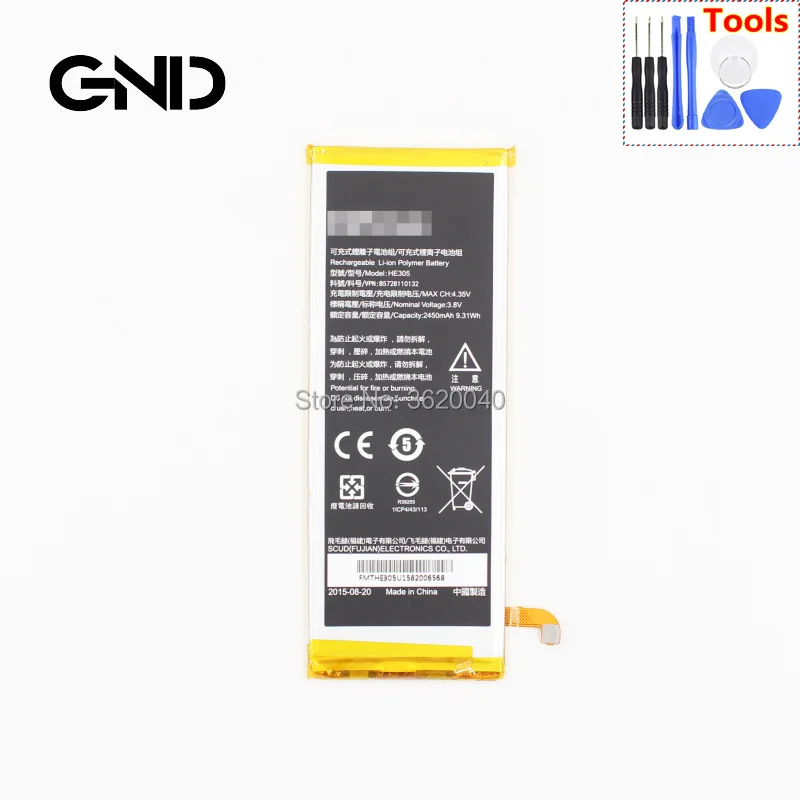 GND 2450 мАч/9.31Wh 3 8 V HE305 Замена Батарея Защитная пленка для Infocus V5 M808 M560 мобильного