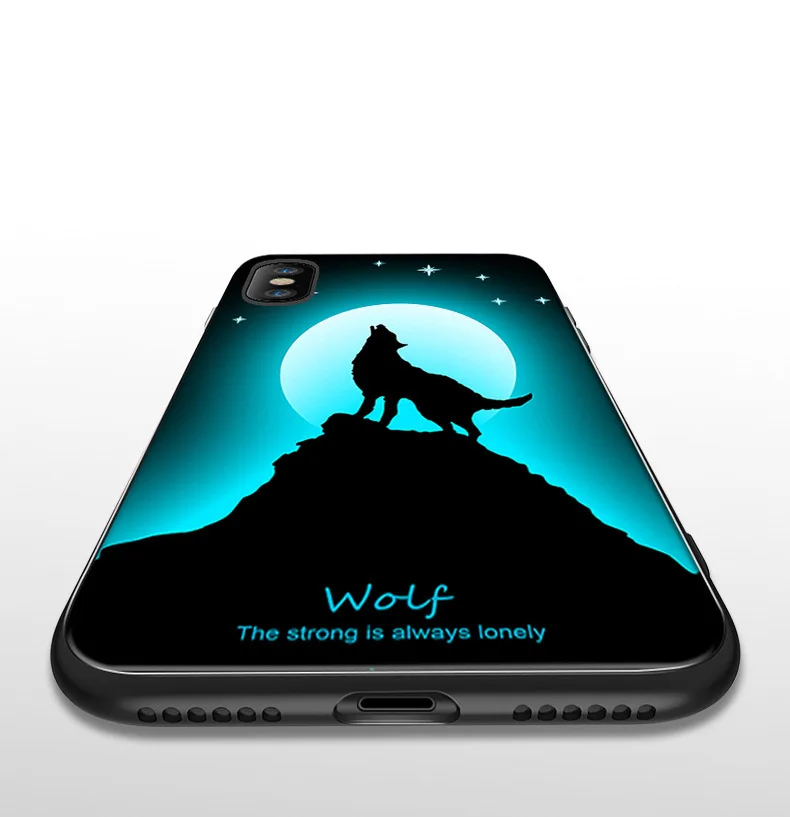 New Iphone 8 Plus Case Cute Mobile Phone 6plus Luminous Tempered Glass 7 |