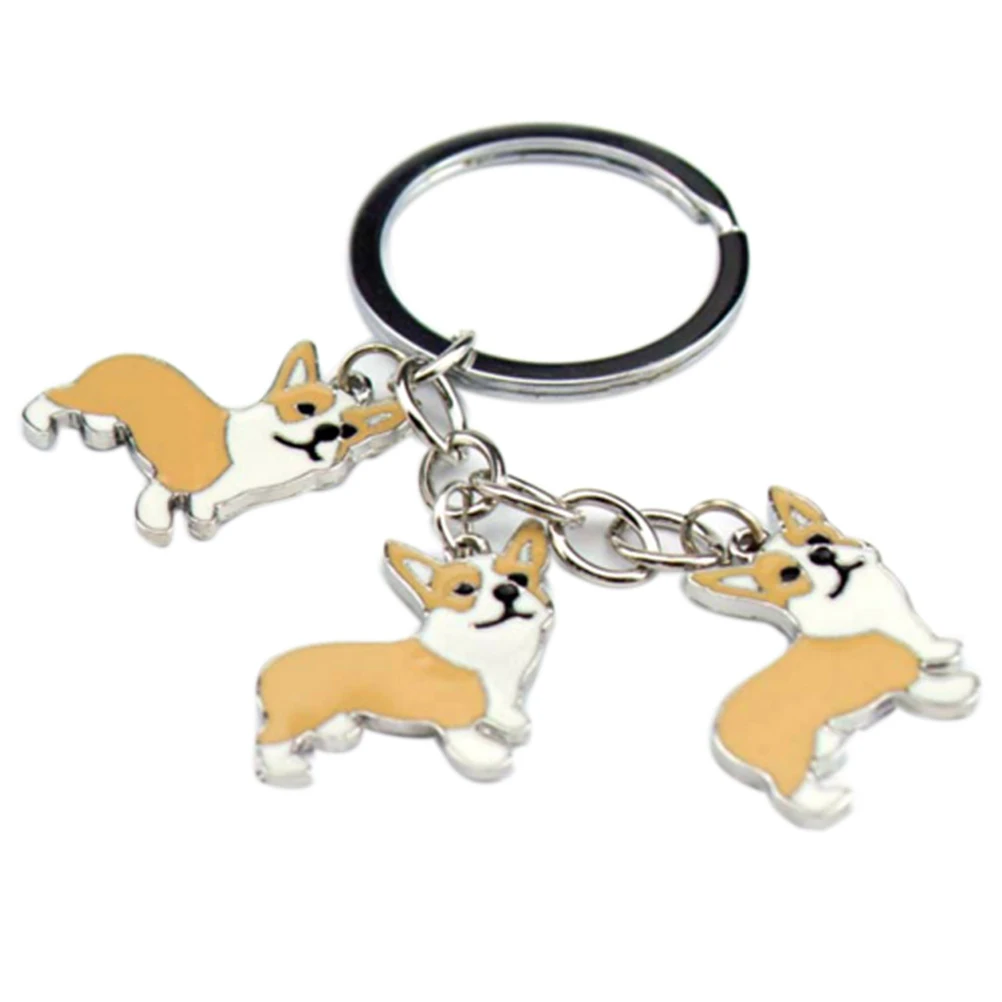 Брелок для ключей в форме милой собаки брелок корги недорогой милый подарок |