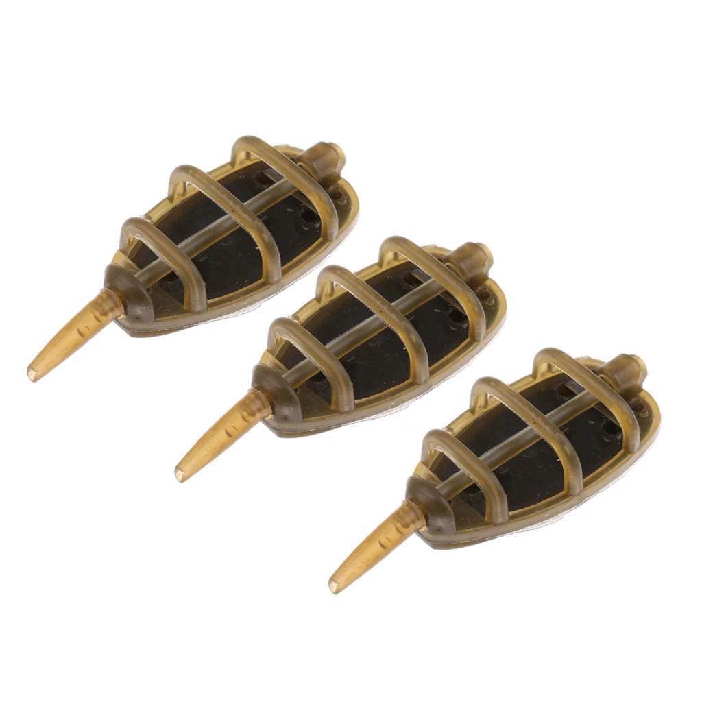 20g 3 шт., силиконовый встроенный метод подачи, набор для ловли карпа, рыболовные снасти, приманка, клетка с свинцовым грузило, плоские кормушки, приманка, клетка - Цвет: 20g