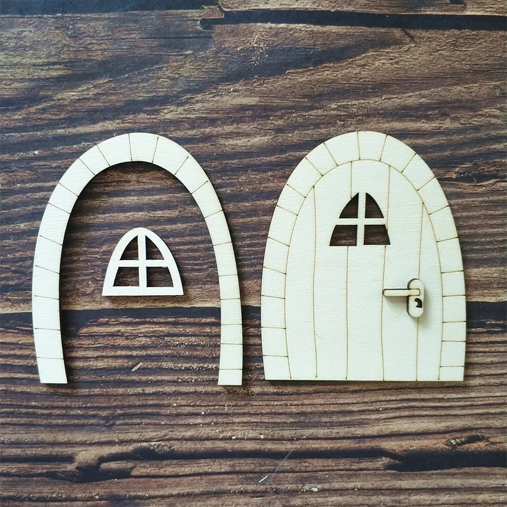 

6pcs 3D Fairy Door DIY Favors Home Decor Garden Embellishments