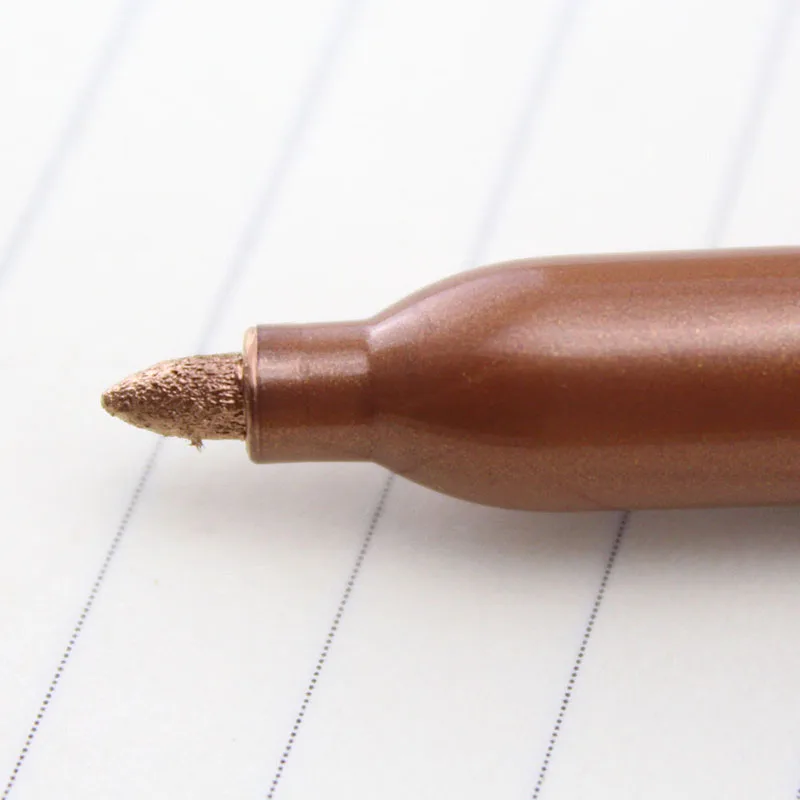 Sharpie 1,0 мм, серебро, золото, бронза, металлические перманентные маркеры для масла, светильник с темной поверхностью, бумага, металлическое стекло