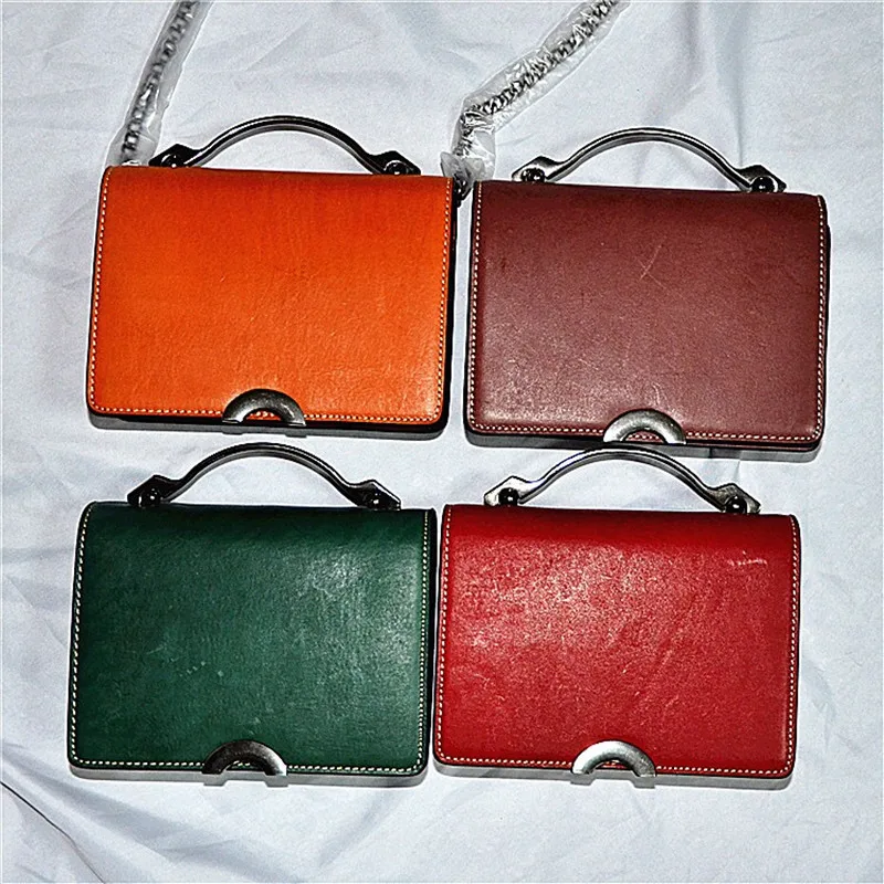 Женский маленький кошелек ручной работы из натуральной кожи растительного