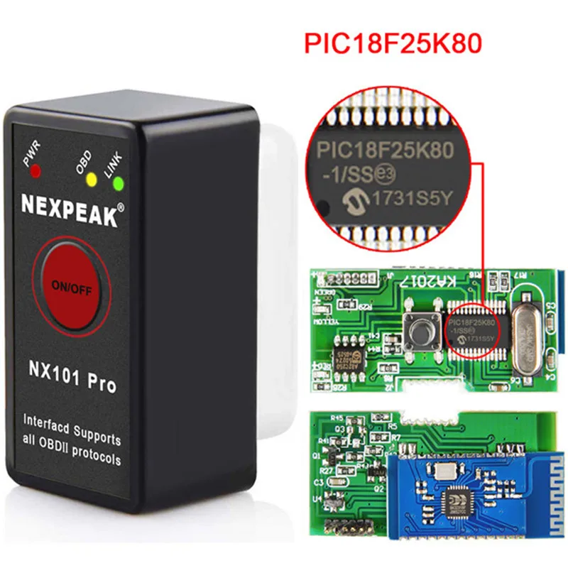V1.5 ELM327 OBD2 сканер Bluetooth pic18f25k80 OBD 2 мини Автосканер ELM 327 Автомобильный диагностический инструмент автоматический сканер