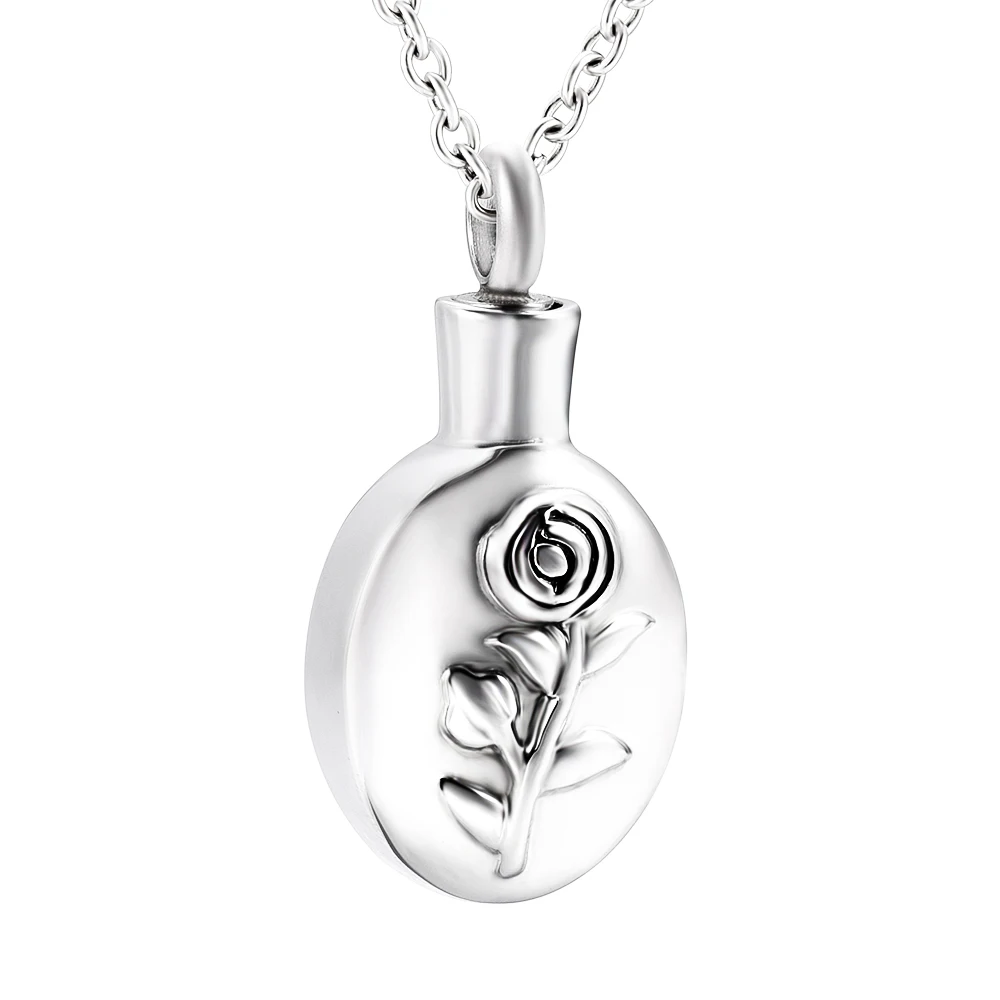 Цветок розы ожерелье с кремационной урной Мемориал ювелирные изделия для пепла