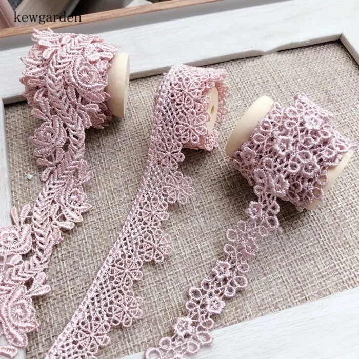 Kewgarden Hollow Jacquard Water Soluble Hollow Lace Handmade Tape DIY Clothing Dress Laciness Ribbon Webbing 2 Meters