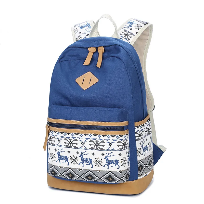 Женский винтажный холщовый рюкзак Tourya милый школьный на плечо для девочек