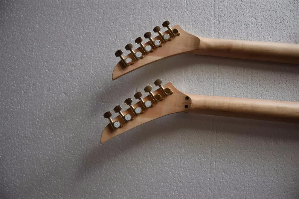 Новинка 2017 года Одежда высшего качества двойной шеи Крамер Гитары Флори розовое