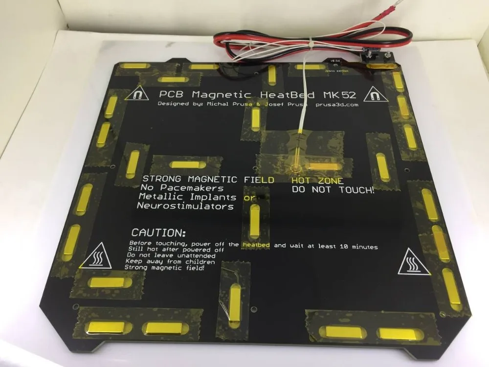 24 В/12 В клон Prusa i3 MK3 3d принтер с подогревом кровать Магнитная MK52 heatкровать с термистором Монтажный набор