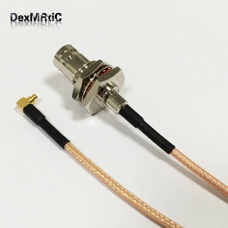 Rf mmcx Мужской Угловой переключатель BNC Женский кабель Pigtail RG316 15 см 6 дюймов по