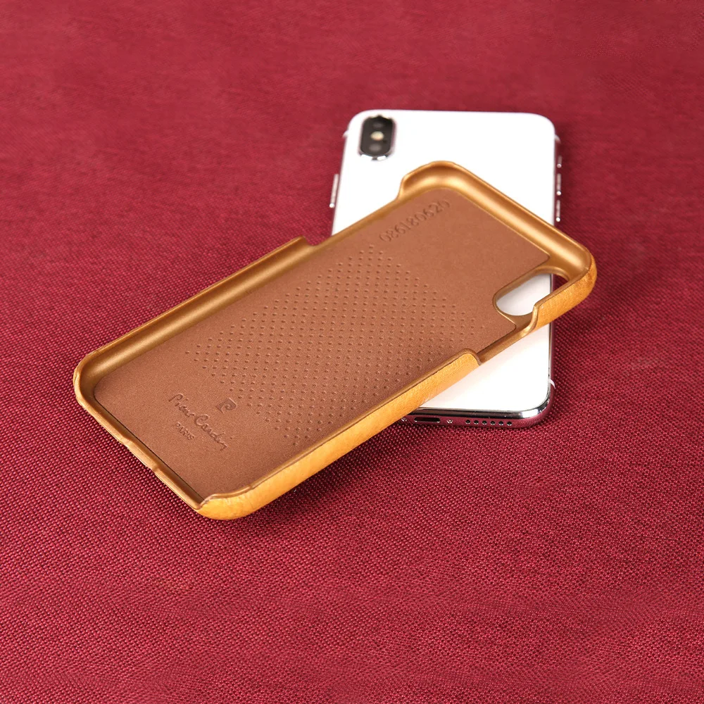 Pierre Cardin Роскошный ультра тонкий чехол из натуральной кожи для Apple iPhone XR/XS MAX чехол для телефона жесткий чехол