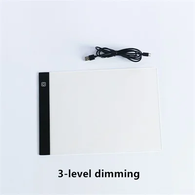 3 level dimming Светодиодный копировальный щит Алмазная вышивка светодиодный светильник с регулируемой яркостью A4 цифровой графический планшет алмазная живопись инструмент для вышивки крестом - Цвет: 3 level dimming