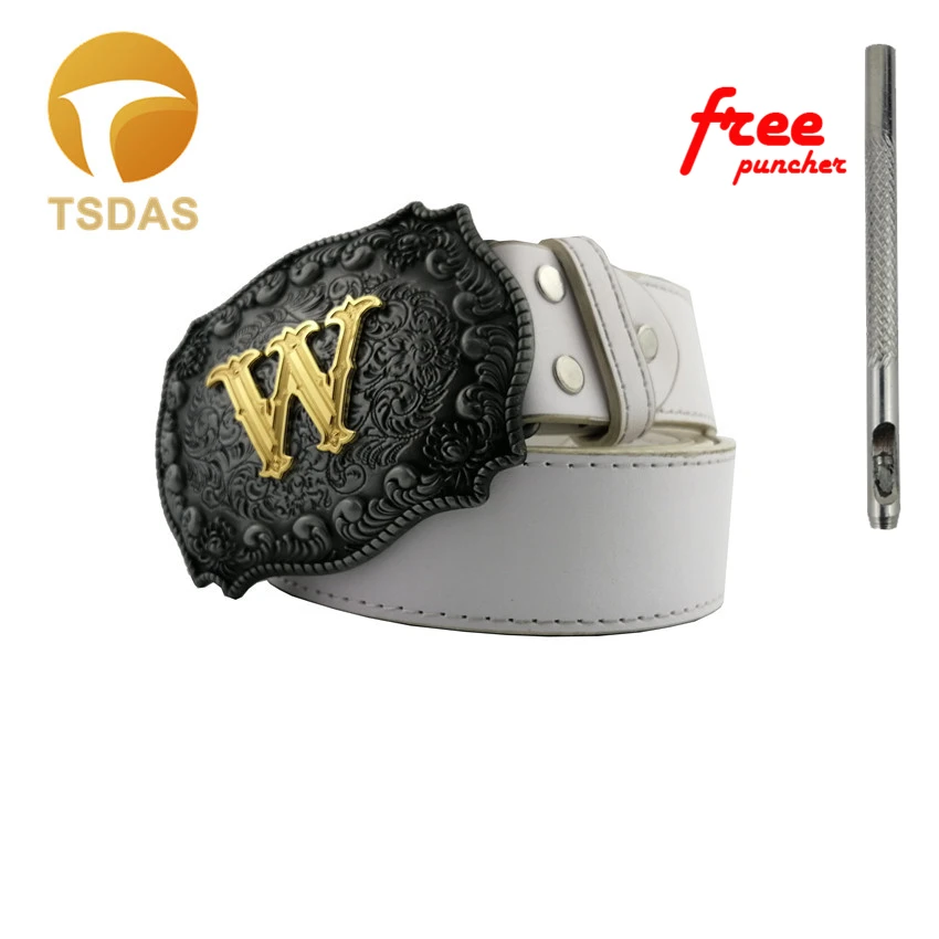 Роскошная ковбойская пряжка для ремня с инициальной буквой В Стиле Ретро на