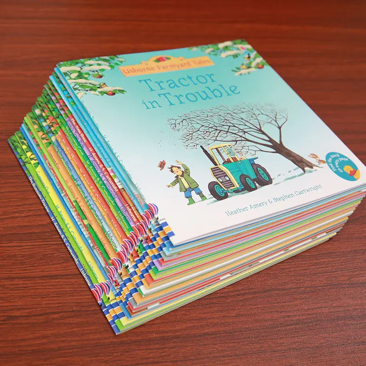 20Books/Set 15x15cm kids Usborne Picture Books Children Baby famous Story English Child Book Farmyard Tales Eary education |