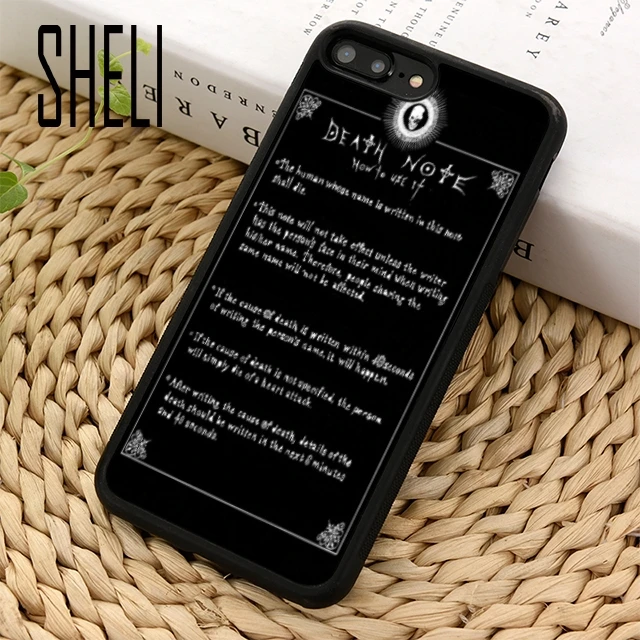 SHELI Cool Black Death Note Rules чехол для телефона iPhone 5 6s 7 8 plus 11 pro X XR XS Max Samsung Galaxy S7 edge S8 S9 |