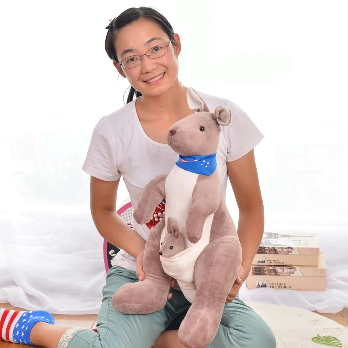 Большая креативная игрушка кенгуру новый синий шарф кукла для мамы и ребенка