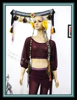 transparent thin belly dance top no bf55