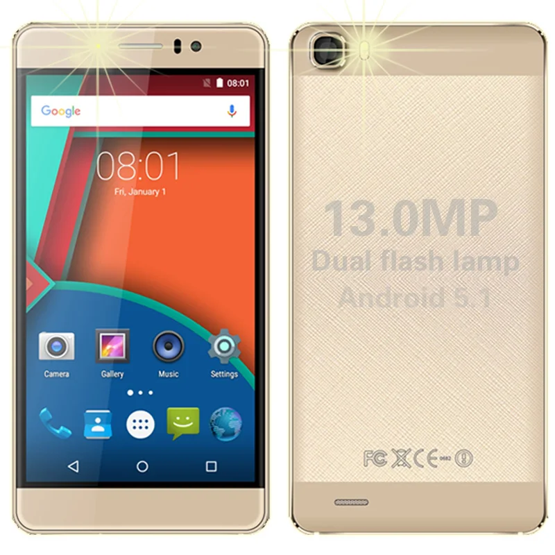 Оригинальный бренд phoneYS7pro MTK6580 Quad Core Dual Sim 13MP камера 5.5 дюймов Смартфон Android5.1