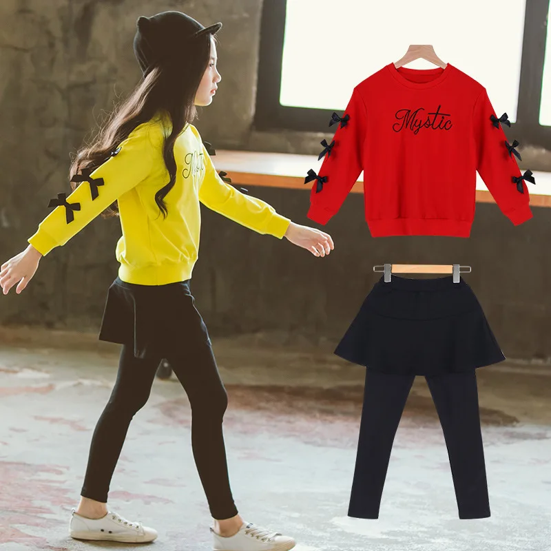 Комплект одежды для маленьких девочек на весну осень 2019 г. осенняя Корейская