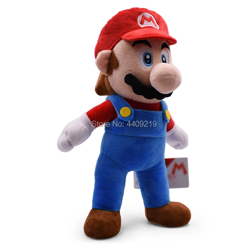 48 см Super Mario Bros стоящая Красная плюшевая игрушка Марио мягкая плюшевая кукла для детей