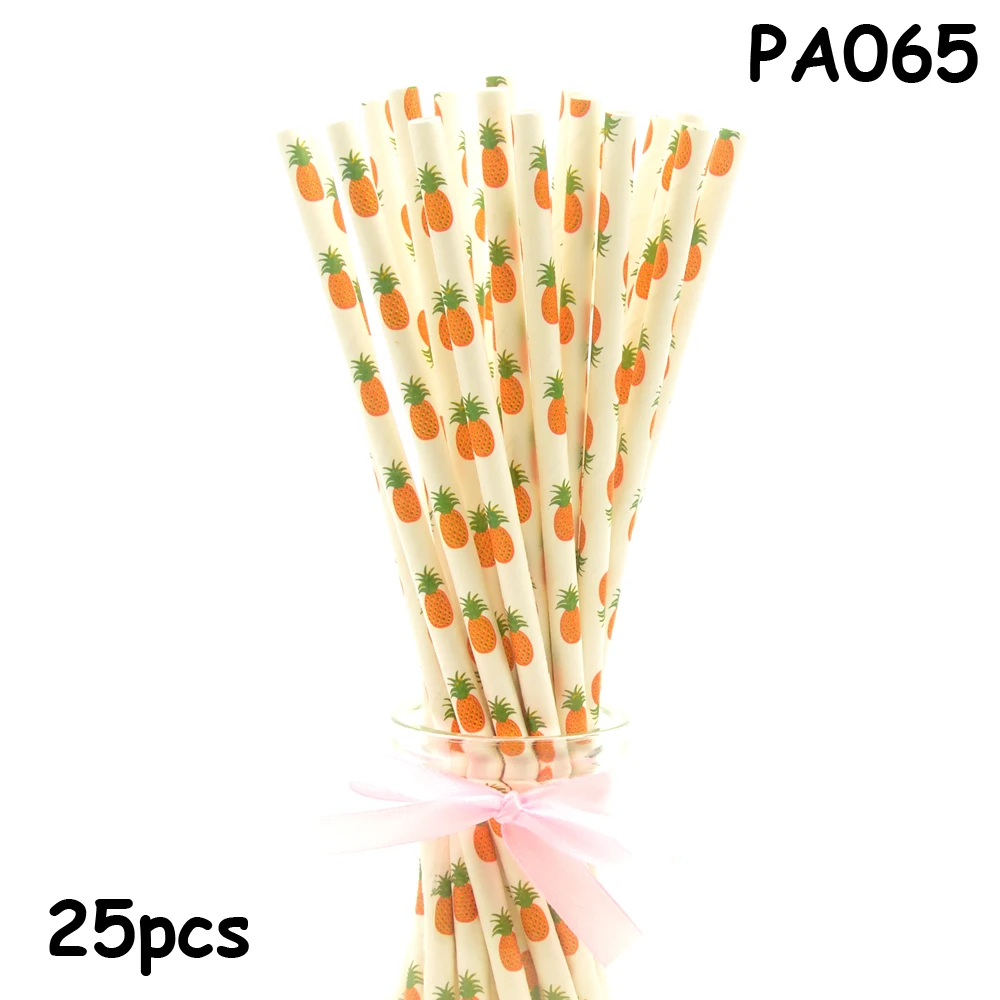PA065 25pcs Drinking Paper Straws Gold Heart Star Stripe Paper Straws For Birthday Baby Shower Decoration Gift Party Event Supplies - Цвет: PA065