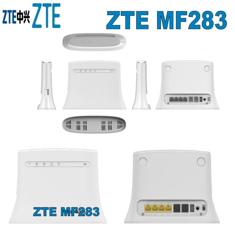 

unlocked 100Mbps wireless 4g lte wifi router zte mf283 plus 2pcs 4g antenna