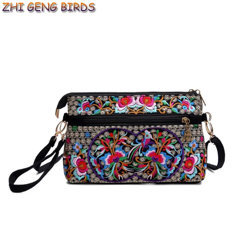 ЦЗИ ГЭН ПТИЦ! старинные Вышивки Мешок Хмонг Этнических Женщин Сцепления Плеча