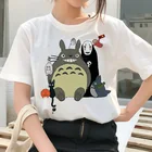 Женская футболка с принтом totoro Spirit Away Studio Ghibli, футболка с японским аниме-рисунком Хаяо Миядзаки
