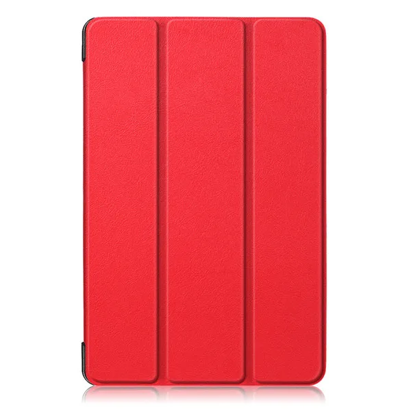 red Умный однотонный Тонкий Магнитный откидной Чехол для samsung Galaxy Tab A, 10,1 дюймов,, подставка, чехол для планшета, для samsung SMT510, SM-T515, Funda - Цвет: red
