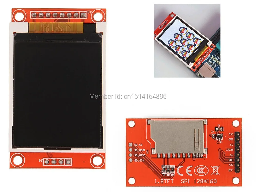 Модуль ЖК дисплея 1 8 &quotсерийный 3 3x1602 SPI TFT ST7735S 5 В/8/16 в вход выход совместимый