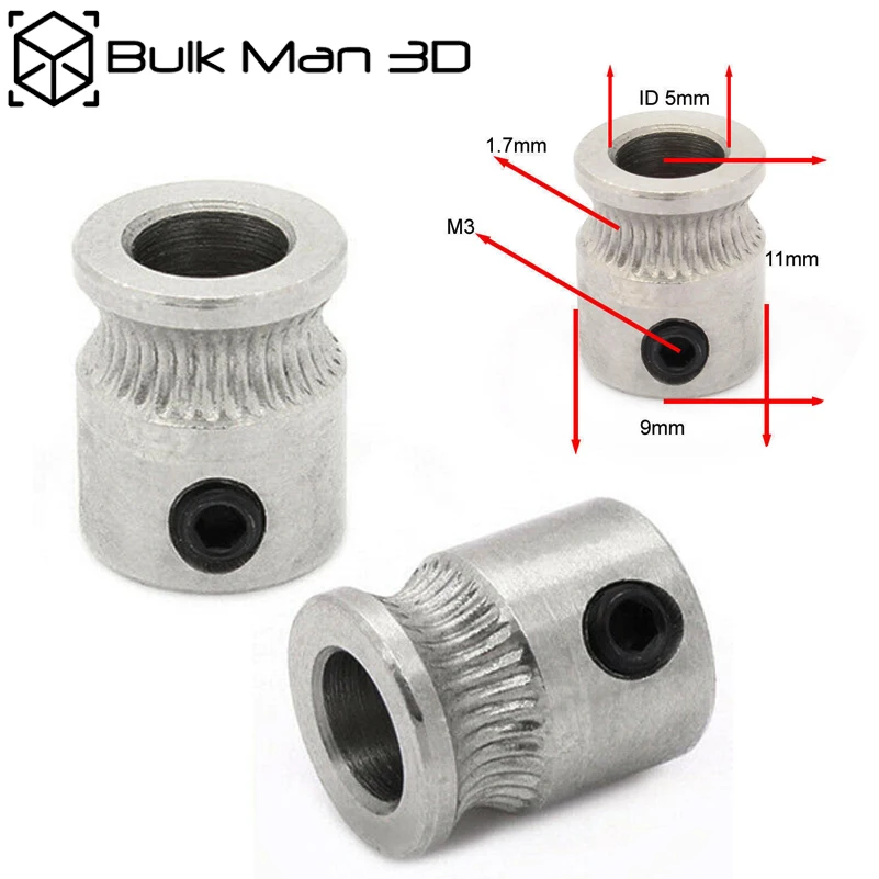 

10pcs/Lot MK8 Extruder Hobbed Drive Gear Pulley for 3D Printer CNC Router