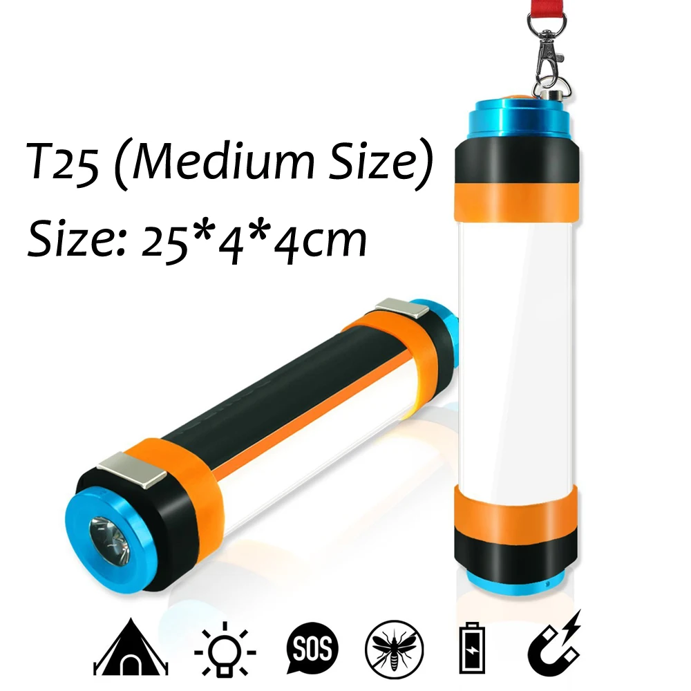 T30 T25 T15 фонарь для кемпинга многофункциональная USB перезаряжаемая лампа лагеря IP68