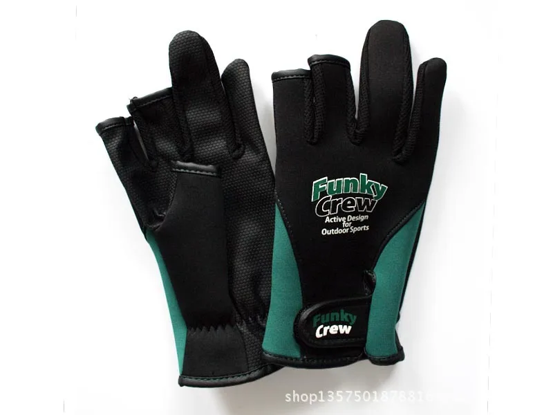 100 пар/лот Бесплатная Размеры новые зимние перчатки для рыбалки 3 пальца вырезать