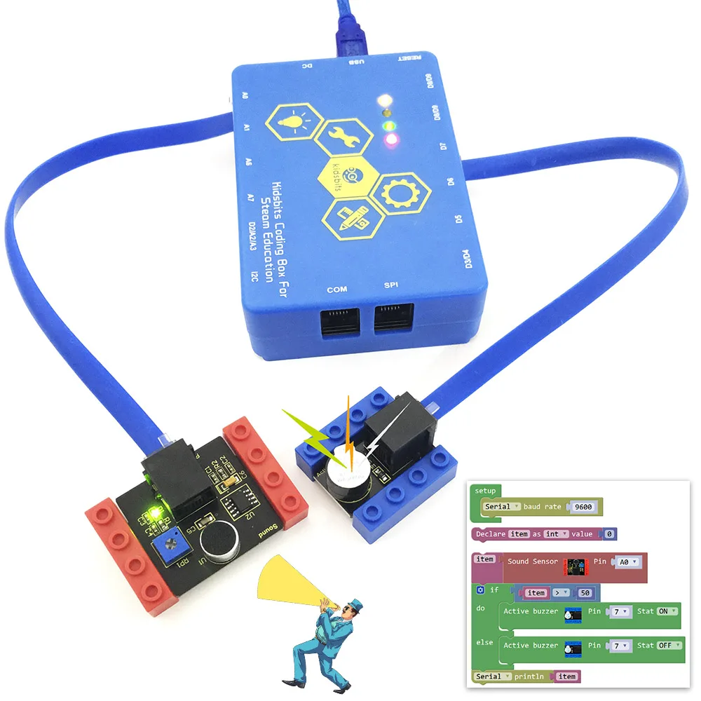 Kidsbits блоки кодирования звуковой датчик для Arduino ствола|Аксессуары