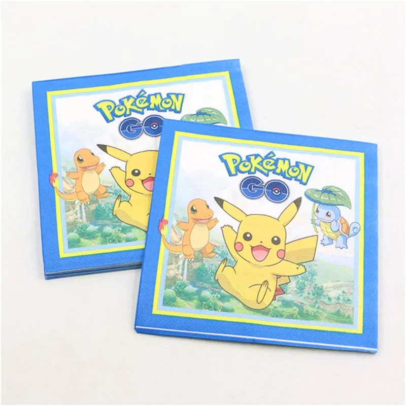 Pokemon Go мультфильм тематическая вечеринка на день рождения одноразовые украшения принадлежности чашки шар Рог Пикачу Детские вечерние принадлежности