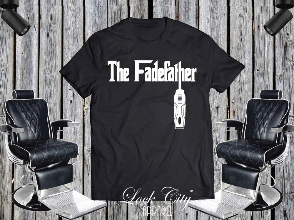 

The Fadefather Customized Barber Barbershop Haircut T Shirt 2019 New Short Sleeve Casual Top Tee 100% Cotton T Shirts