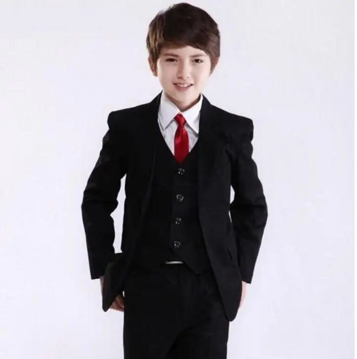Hot Recommend Best Sale Boys Formal Occasion Attire Wedding Kid Dress Suit (Jacket+Pants+Tie+Vest+Shirt | Детская одежда и обувь