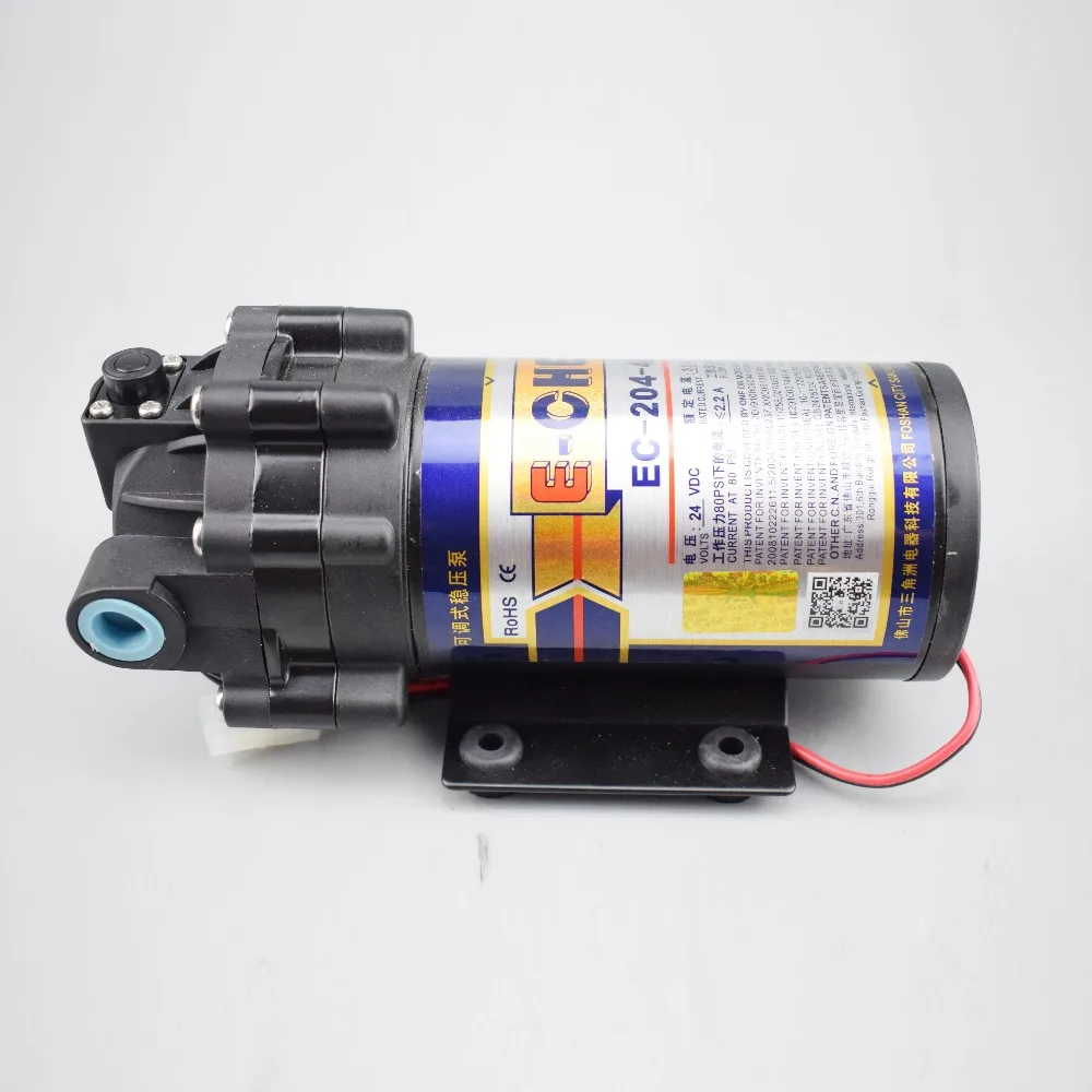 Фото E-Chen EC-204-400A Электрический мембранный насос DC 24 В RO Booster Водяной насос 400GPD 2,5 л/мин @ 70 фунтов на квадратный дюйм на входе 30 фунтов на квадратный дюйм для очистителя воды №4