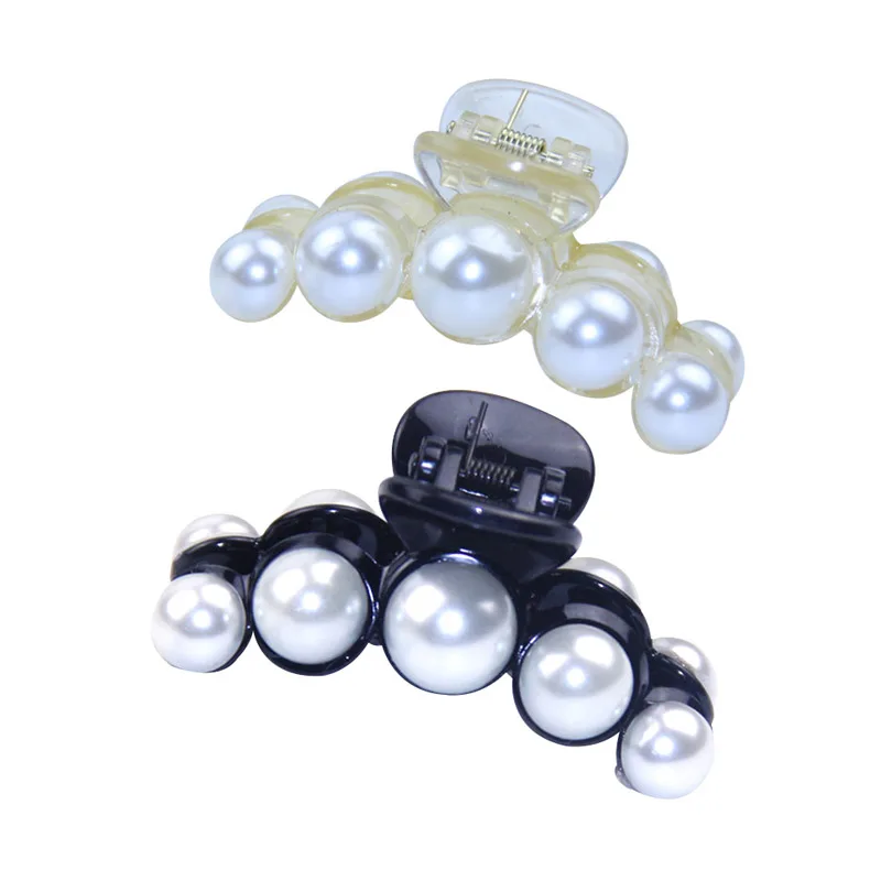 1 Pcs Faux Pearl Jaw Clips Women Hair Ponytail Claw Clip Hairpin Clamps M8694 | Украшения и аксессуары