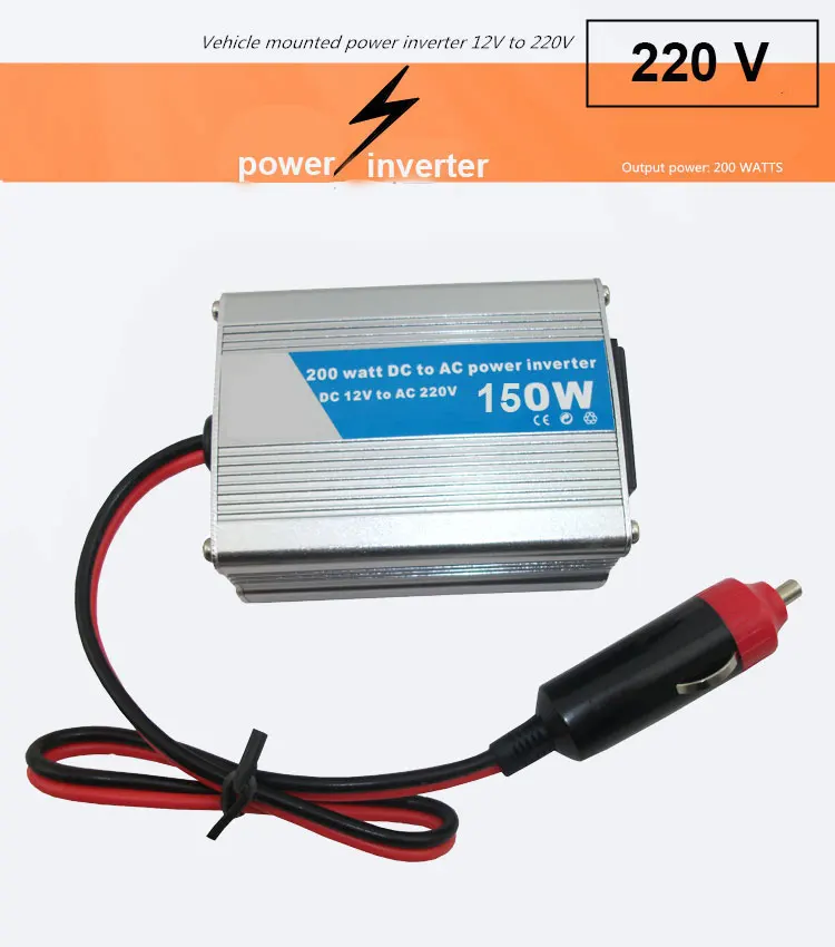 100 W/150W200W ВАТТ DC 12V дo AC 220 В Модифицированная синус волна Портативный автомобиля Мощность Инвертор Adapater Зарядное устройство преобразователь