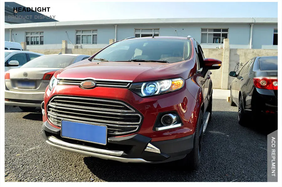 2 шт. светодиодный фары для Ford EcoSport 2013- светодиодный автомобильный фонарь ангельские глазки ксенон HID комплект Противотуманные фары светодиодный дневные ходовые огни