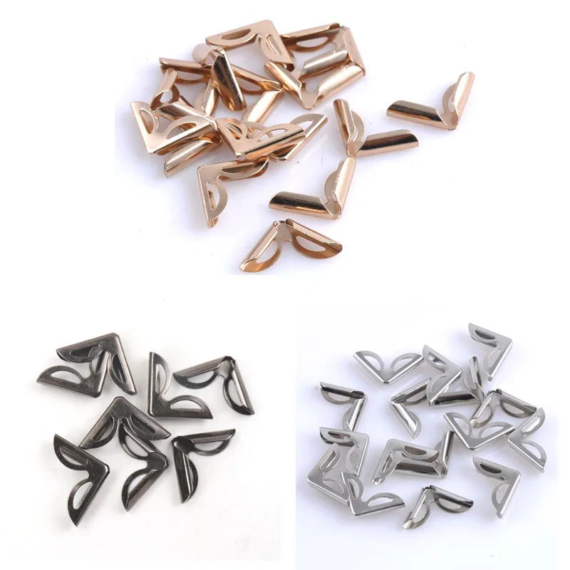 Металлические углы для книг, скрапбукинга, фотоальбомов, меню, защитные углы, металлические поделки, украшение «сделай сам» 17x17x3 мм, 40 шт. CP1056