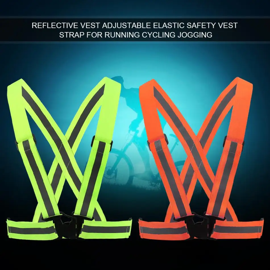 Светоотражающий Жилет для бега езды на велосипеде спорта открытом воздухе 360