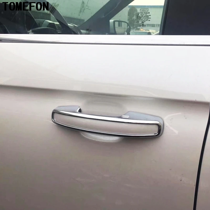 

TOMEFON For Ford Expedition 2018 2019 ABS Chrome Side Door Handle Bowl Cover Trim Exterior Styling Decoration Auto Accessories