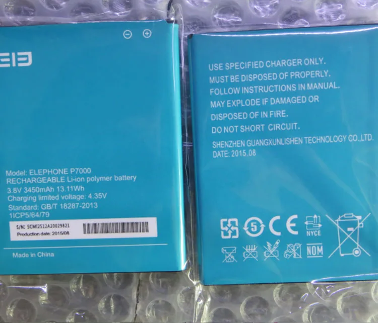 Оригинальный аккумулятор для Elephone P7000 3450 мАч резервный литий-ионный замены