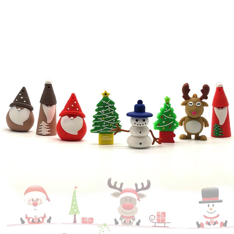USB флеш накопитель в виде снеговика/рождественской елки 4 ГБ 8 16 32 64 ГБ|USB